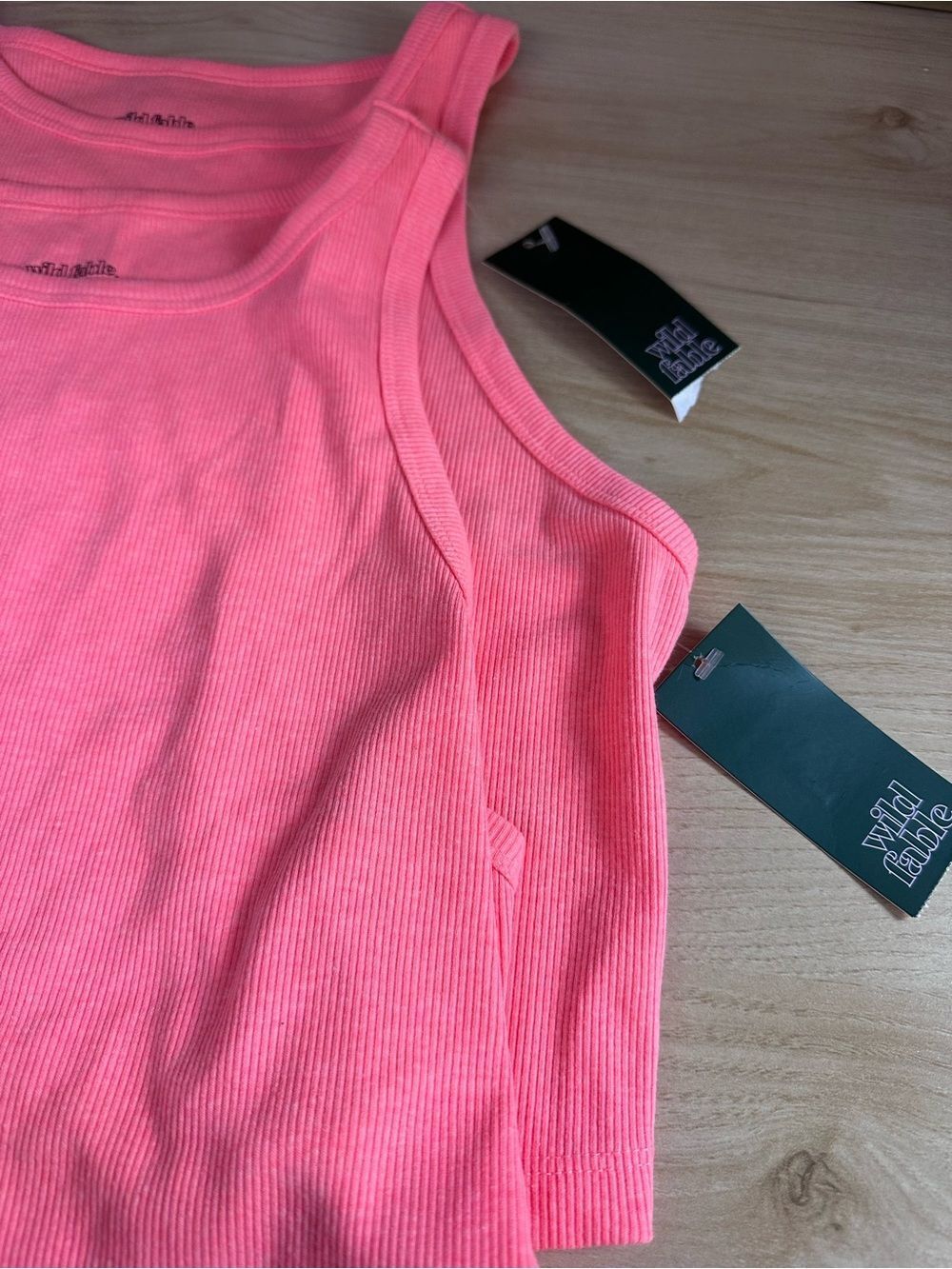 WILD FABLE  Neon ORANGE  Ribbed Tank Top - - Picture 4 of 6
